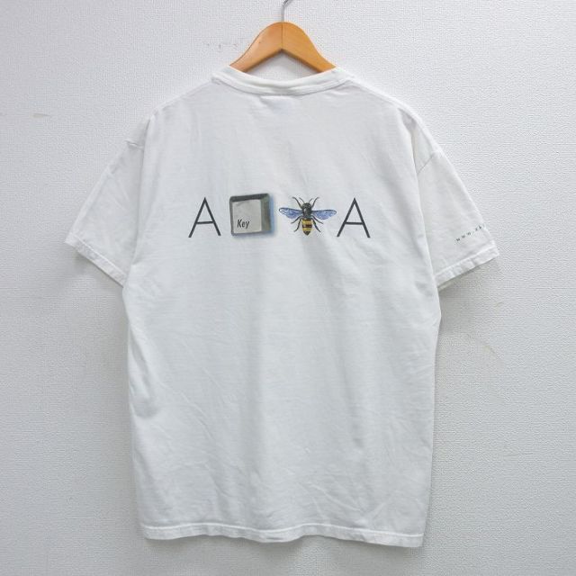 L★古着 ヘインズ Hanes 半袖 ビンテージ Tシャツ メンズ 00年代 00s akibia 胸ポケット付き コットン クルーネック 白 ホワイト 25jun03 中古