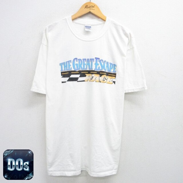 【50%OFF】00s 半袖Tシャツ GREAT ESCAPE RACE ホワイト XL | 古着