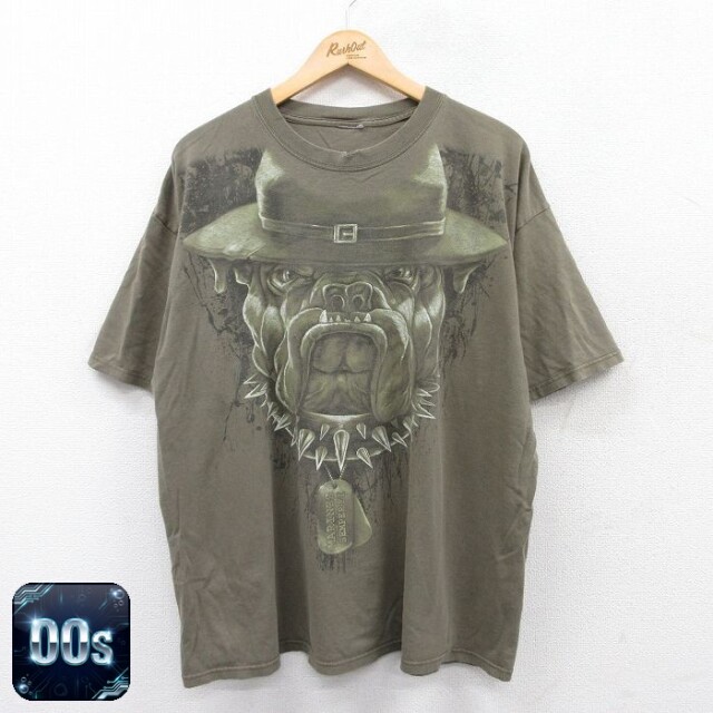 【50%OFF】00s 半袖Tシャツ 犬 グリーン XL | 古着