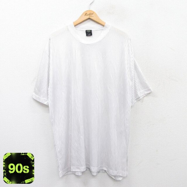 【50%OFF】90s 半袖Tシャツ ホワイトストライプ XL | 古着