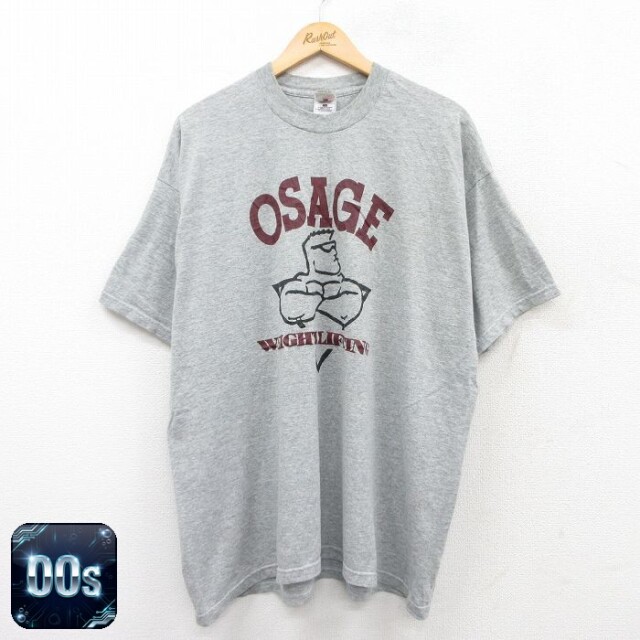 【50%OFF】フルーツオブザルーム 00s 半袖Tシャツ ウエイトリフティング グレー XL | 古着