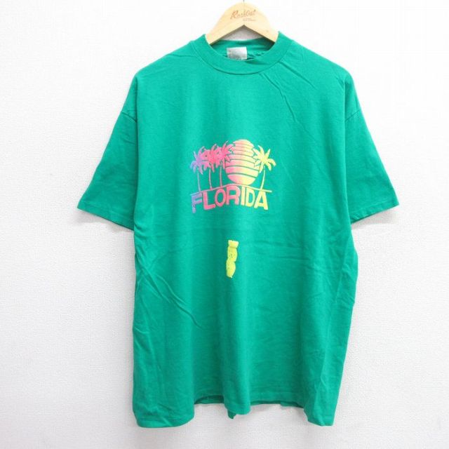 ヘインズ 80s 半袖Tシャツ フロリダ グリーン XL | 古着