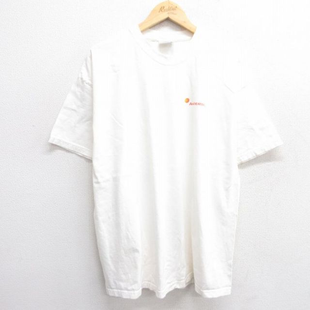 ヘインズ 00s 半袖Tシャツ アーサーアンダーセン ホワイト XL | 古着