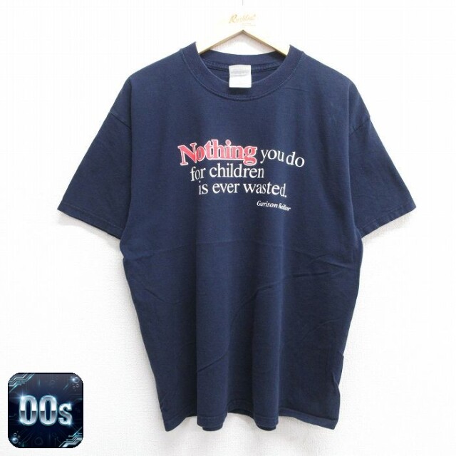 【50%OFF】00s 半袖Tシャツ メッセージ ネイビー XL | 古着