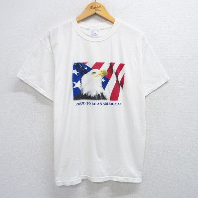 00s 半袖Tシャツ 鳥星条旗 ホワイト XL | 古着