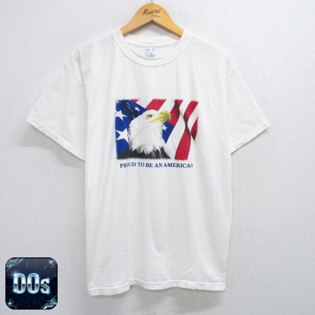 【50%OFF】00s 半袖Tシャツ 鳥星条旗 ホワイト XL | 古着