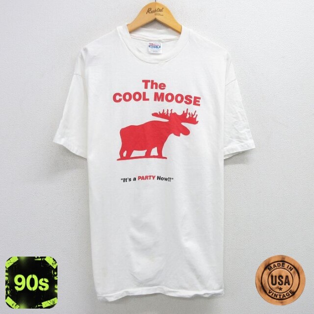 【50%OFF】ヘインズ 90s 半袖Tシャツ MOOSE ホワイト XL | 古着