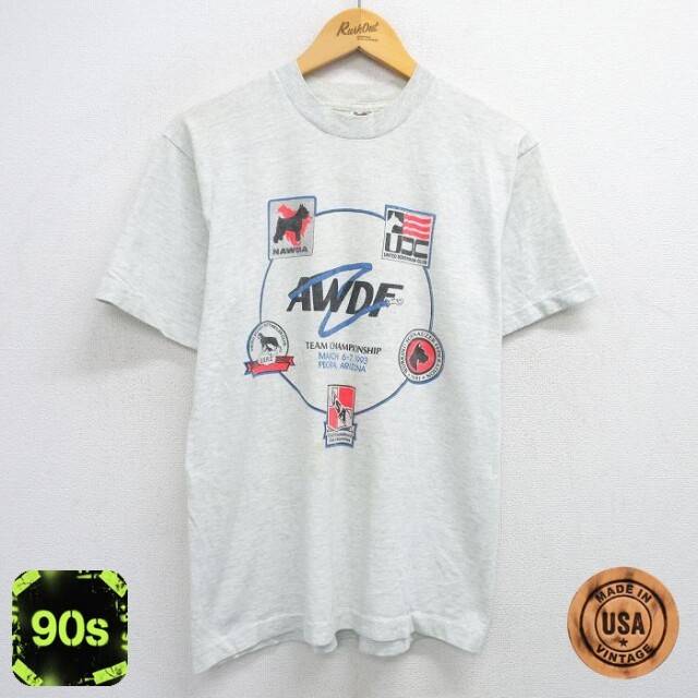 【50%OFF】フルーツオブザルーム 90s 半袖Tシャツ AWDF グレー M | 古着