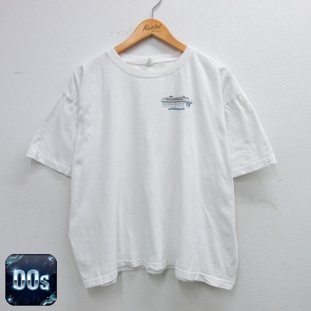 【50%OFF】00s 半袖Tシャツ ノルウェージャンクルーズライン ホワイト XL | 古着