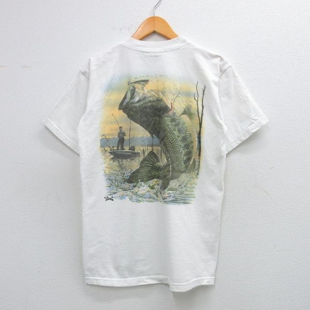 00s 半袖Tシャツ 魚 ホワイト M | 古着