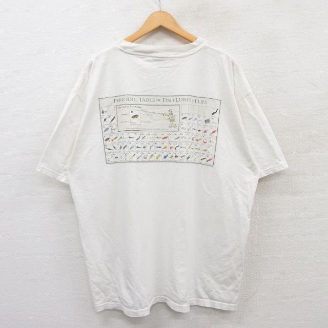 XL★古着 コロンビア COLUMBIA 半袖 ビンテージ Tシャツ メンズ 00年代 00s 釣り ルアー 大きいサイズ コットン クルーネック 白 ホワイト 25jun13 中古