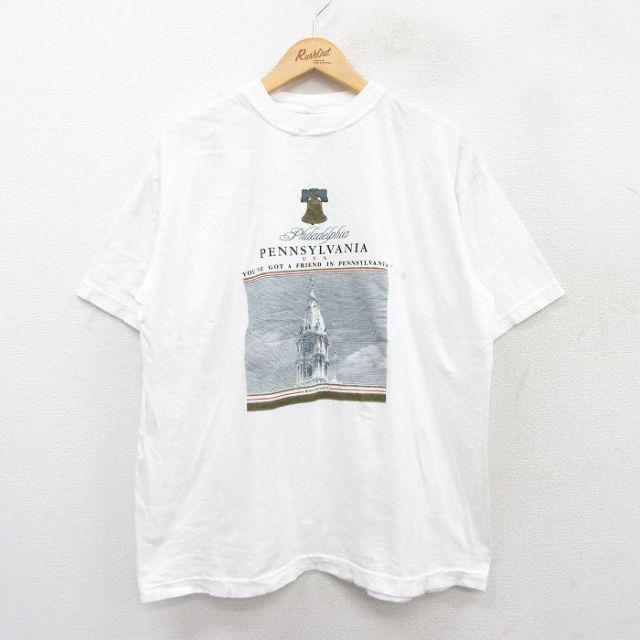 90s 半袖Tシャツ ペンシルベニア ホワイト XL | 古着