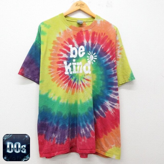 【50%OFF】00s 半袖Tシャツ be kind イエロータイダイ XL | 古着