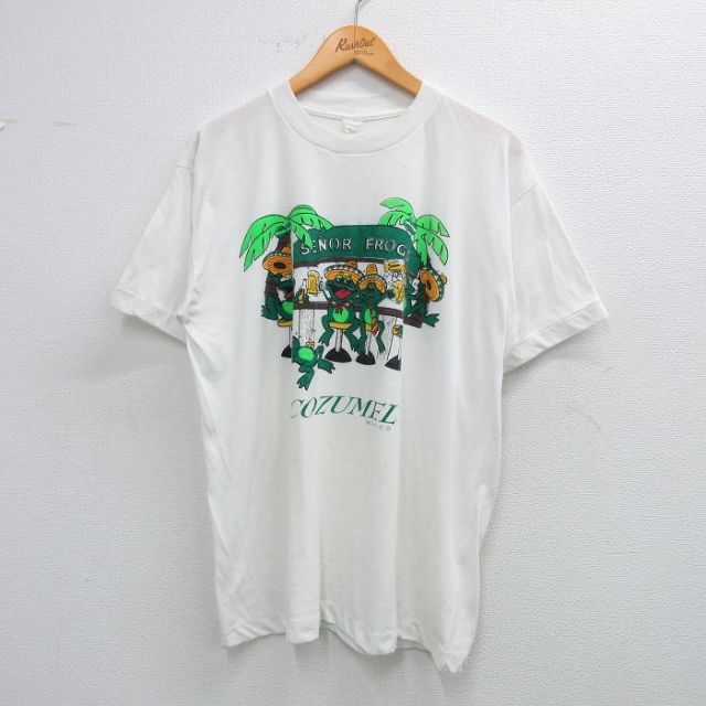 90s 半袖Tシャツ カエル ホワイト M | 古着