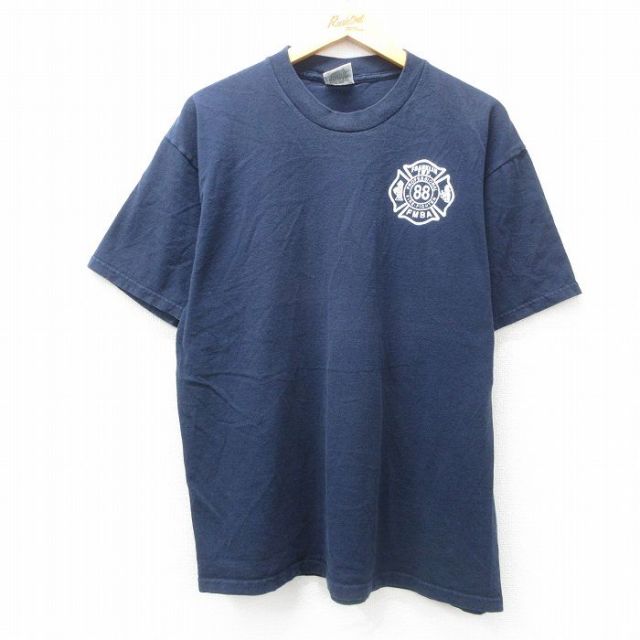 【50%OFF】リー 90s 半袖Tシャツ 消防署 ネイビー XL | 古着