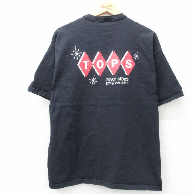 XL★古着 チャンピオン champion 半袖 ビンテージ Tシャツ メンズ 00年代 00s TOPS コットン クルーネック 黒 ブラック 25jul07 中古