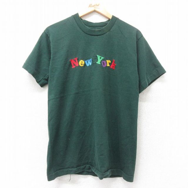 フルーツオブザルーム 90s 半袖Tシャツ New York グリーン M | 古着