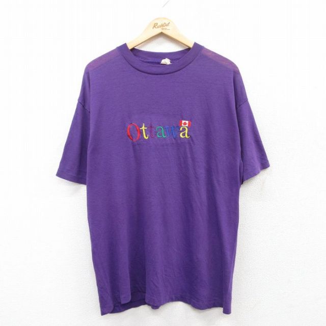 古着通販 XL☆古着 半袖 ビンテージ Tシャツ メンズ 80年代 80s オタワ