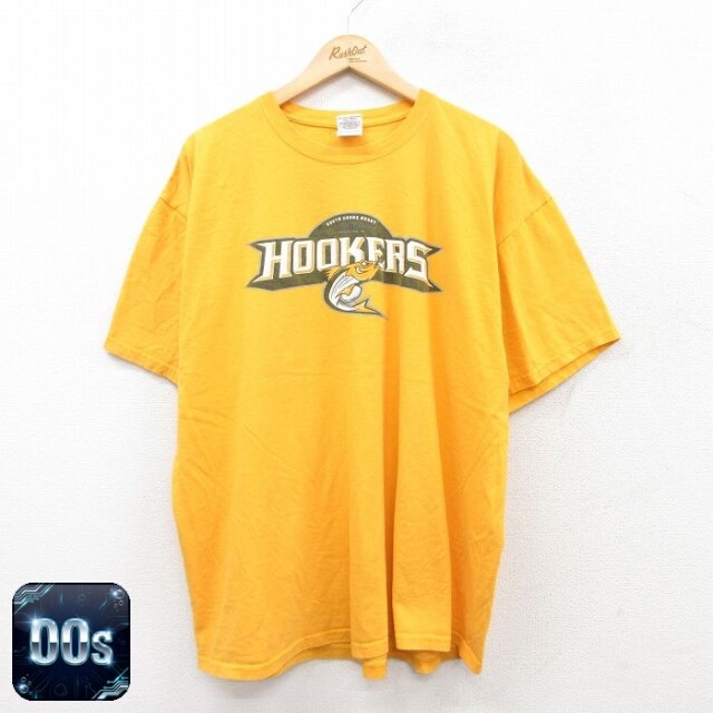 【50%OFF】00s 半袖Tシャツ HOOKERS イエロー XL | 古着