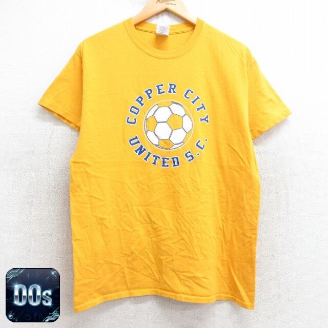 【50%OFF】00s 半袖Tシャツ サッカー コッパーシティ イエロー M | 古着