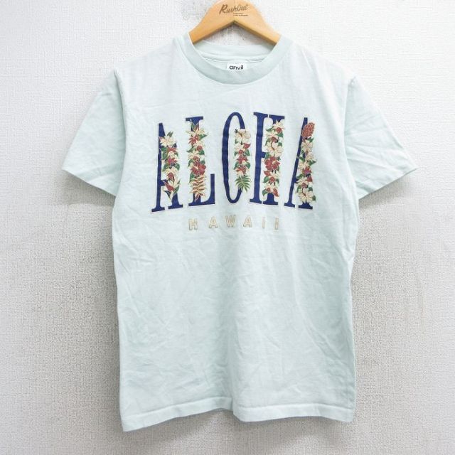 【50%OFF】90s 半袖Tシャツ アロハ ハワイ グリーン S | 古着