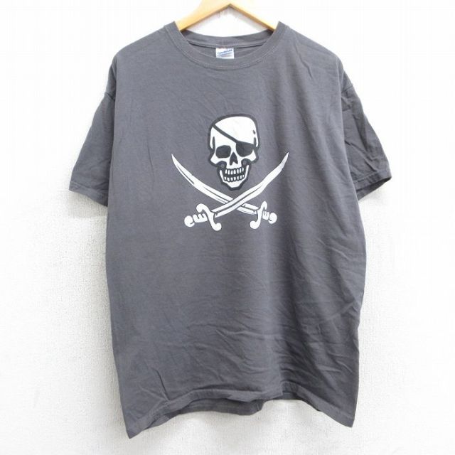 00s 半袖Tシャツ スカル グレー L | 古着