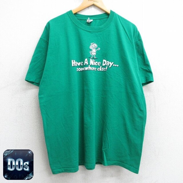 【50%OFF】00s 半袖Tシャツ Have a nice day グリーン XL | 古着