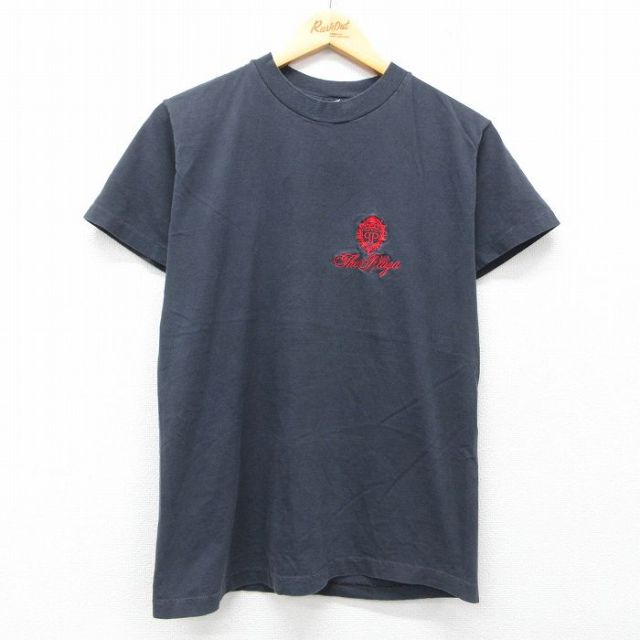 M★古着 ヘインズ Hanes 半袖 ビンテージ Tシャツ メンズ 80年代 80s plaga コットン クルーネック USA製 黒 ブラック 25jul09 中古