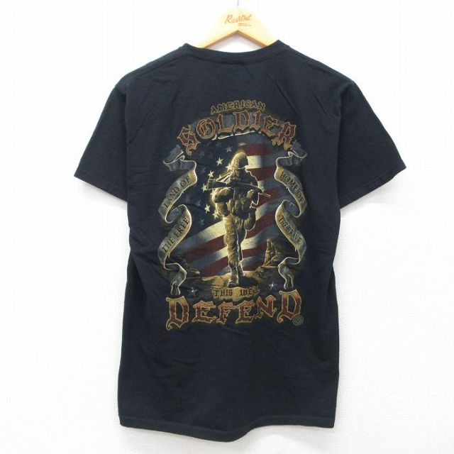 フルーツオブザルーム 00s 半袖Tシャツ 星条旗 ブラック M | 古着