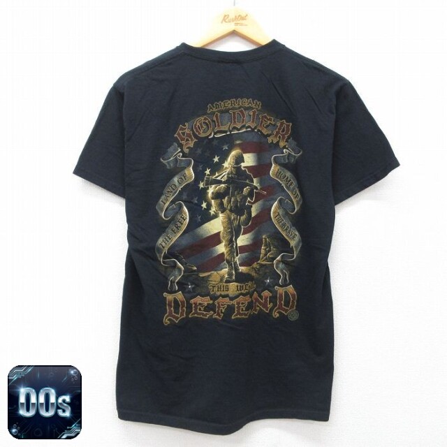 【50%OFF】フルーツオブザルーム 00s 半袖Tシャツ 星条旗 ブラック M | 古着