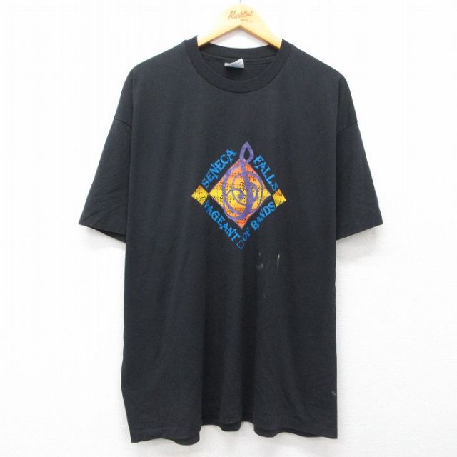 ヘインズ 90s 半袖Tシャツ 音符 ブラック XL | 古着