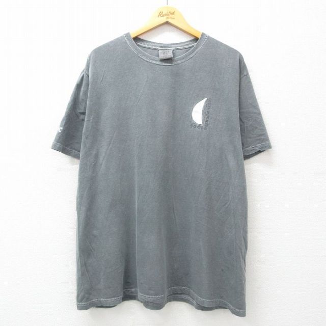 XL★古着 半袖 ビンテージ Tシャツ メンズ 00年代 00s LEVEL REGATTA 大きいサイズ コットン クルーネック グレー系 25jul09 中古
