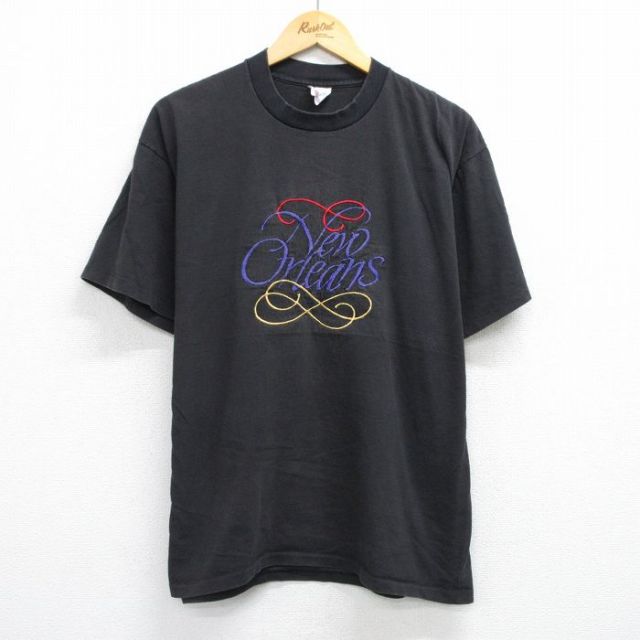 80s 半袖Tシャツ ニューオーリンズ ブラック XL | 古着