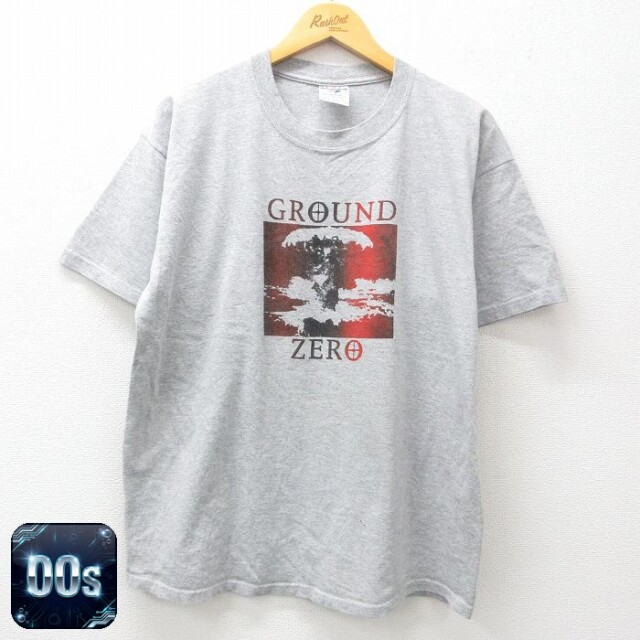 【50%OFF】ジャージーズ 00s 半袖Tシャツ GROUND ZERO グレー XL | 古着