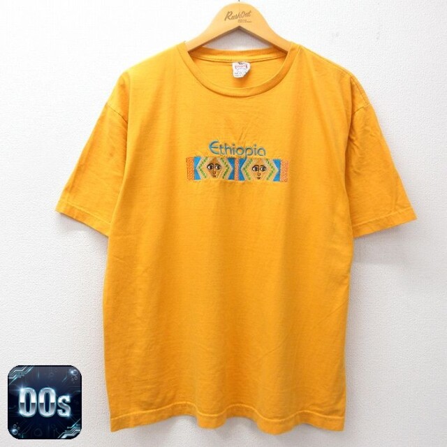 【50%OFF】00s 半袖Tシャツ エチオピア イエロー XL | 古着