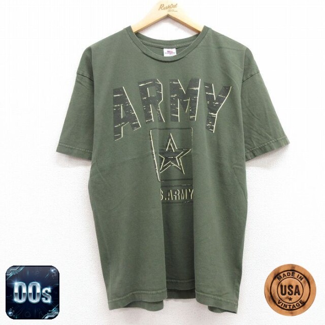【50%OFF】00s 半袖Tシャツ ミリタリー グリーン XL | 古着
