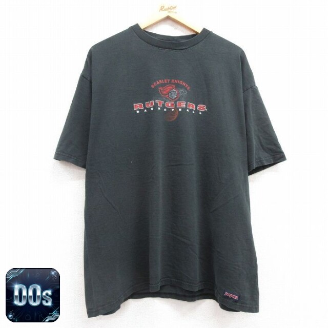 【50%OFF】ジャンスポーツ 00s 半袖Tシャツ ラトガーススカーレットナイツ ブラック XL | 古着