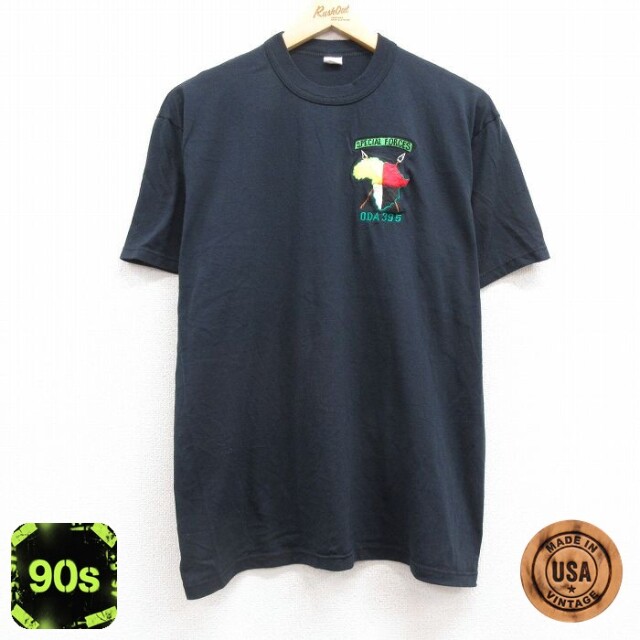 【50%OFF】90s 半袖Tシャツ SPECIAL FORCE ブラック L | 古着