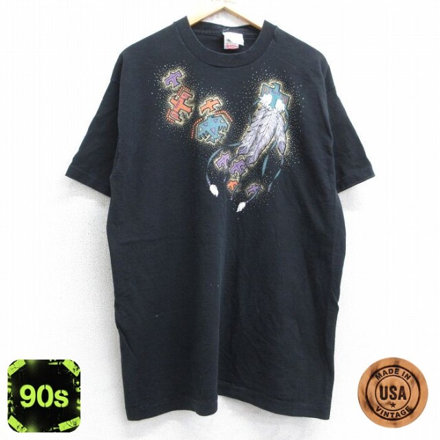 【50%OFF】フルーツオブザルーム 90s 半袖Tシャツ ブラック XL | 古着