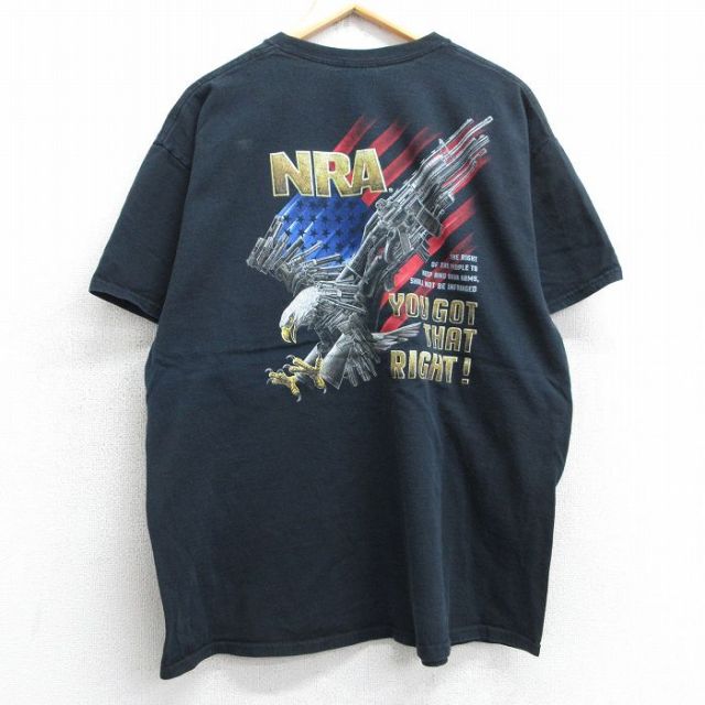 NRA 00s 半袖Tシャツ NRA ブラック XL | 古着