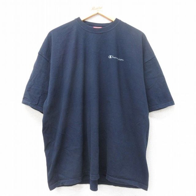 チャンピオン 00s 半袖Tシャツ ワンポイント ネイビー XL | 古着