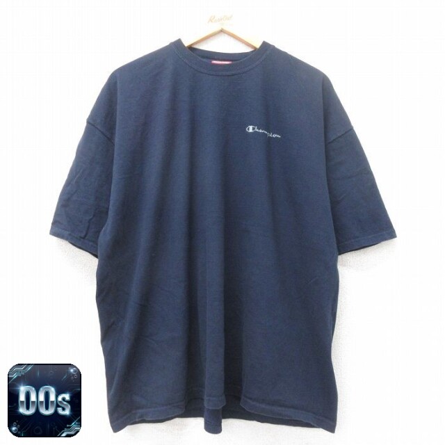 【50%OFF】チャンピオン 00s 半袖Tシャツ ワンポイント ネイビー XL | 古着