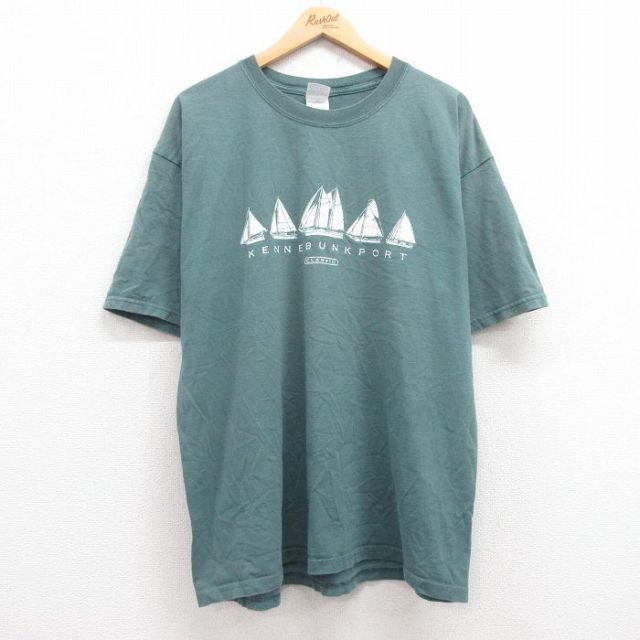 00s 半袖Tシャツ ヨット グリーン XL | 古着