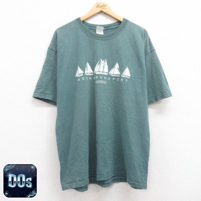 【50%OFF】00s 半袖Tシャツ ヨット グリーン XL | 古着