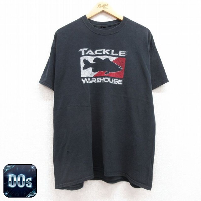 【50%OFF】00s 半袖Tシャツ 魚 ブラック XL | 古着