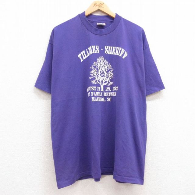 ヘインズ 90s 半袖Tシャツ パープル XL | 古着