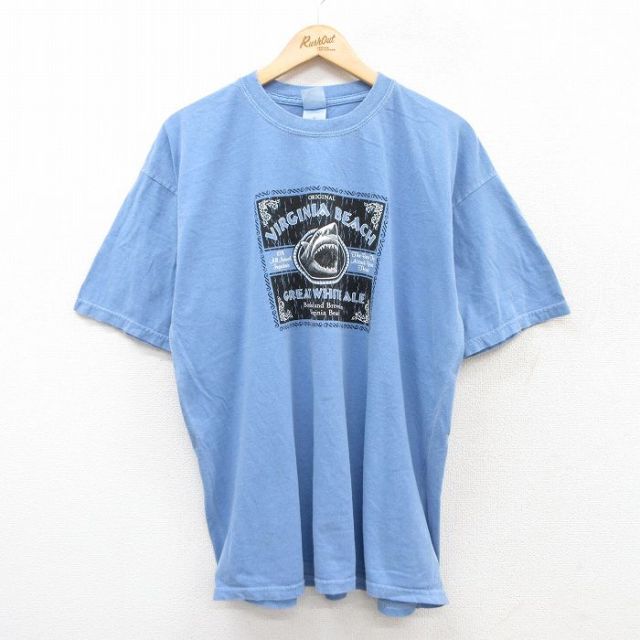【50%OFF】XL★古着 半袖 ビンテージ Tシャツ メンズ 00年代 00s グレートホワイト 25jul11 中古