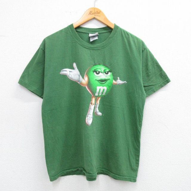 00s 半袖Tシャツ m&ms グリーン M | 古着