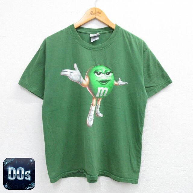 【50%OFF】00s 半袖Tシャツ m&ms グリーン M | 古着