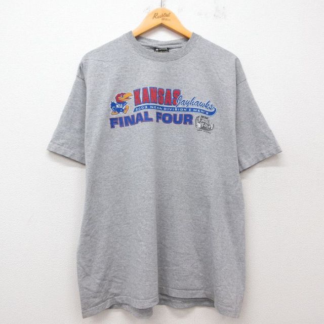 00s 半袖Tシャツ カンザスシティジェイホークス グレー XL | 古着